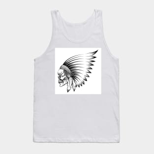 Indian Skull Emblem Tank Top